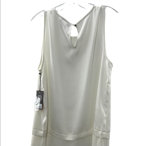 NWT Vince Camuto Ivory Sleeveless Blouse Size Large - Picture 2 of 6